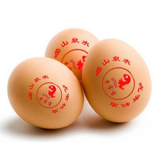 Egg petit caractère à jet d'encre Impression comestible encre