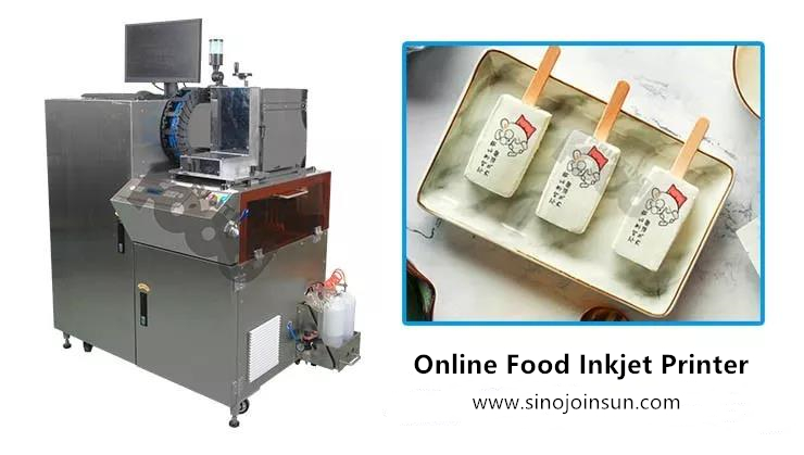 SinojoinSun Imprimante alimentaire industrielle industrielle industrielle; Imprimante à jet d'encre de nourriture en ligne 3