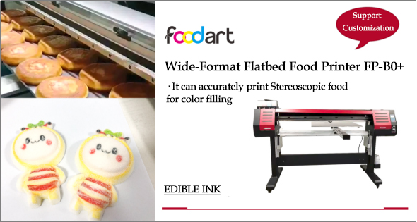 Grand format imprimante alimentaire à plat vertical fp-b0 +