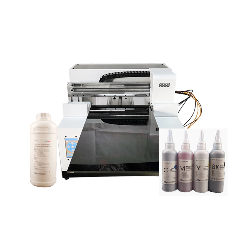 La machine à imprimer Chocholate est livrée avec une feuille de transfert de chocolat et de l'encre comestible