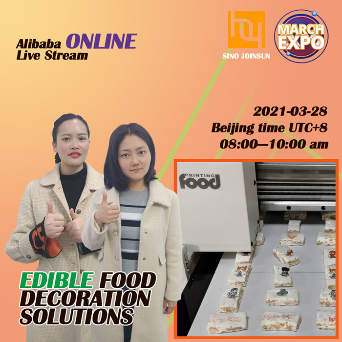 Vous accueillez chaleureusement pour regarder la diffusion en direct \"Solutions d'impression d'encre comestible pour la décoration des aliments \"